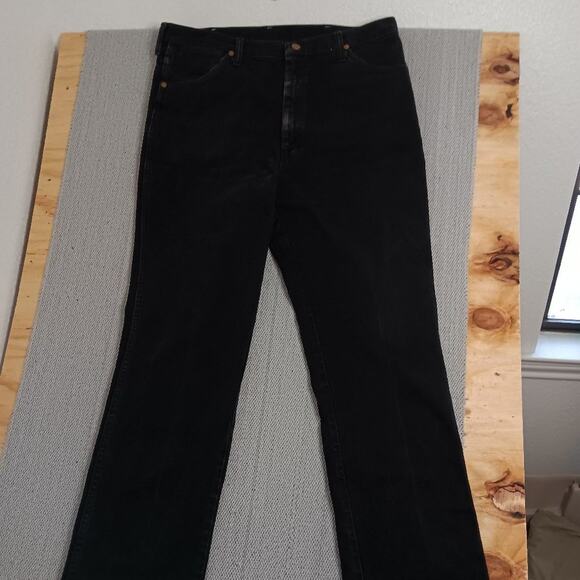 Wrangler Vintage Jeans Mens 36X37 Black Classic Cowboy Cut Western Cowboy Tall - Picture 5 of 15